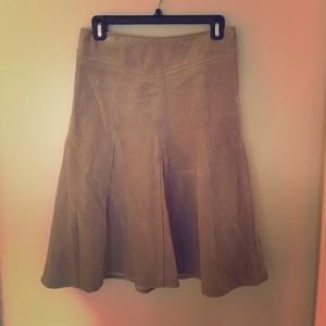 Corduroy Khaki Colored Fall Skirt