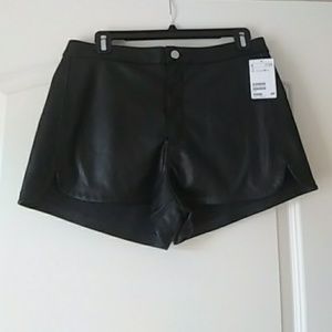 Leather shorts