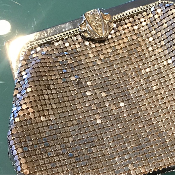 Vintage Whiting and Davis silver mesh evening bag - Picture 2 of 8