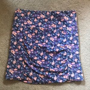 Free People Floral Print Body Con Skirt