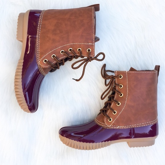 ❤️LAST SIZE❤️Wine Duck Boots - Picture 2 of 5
