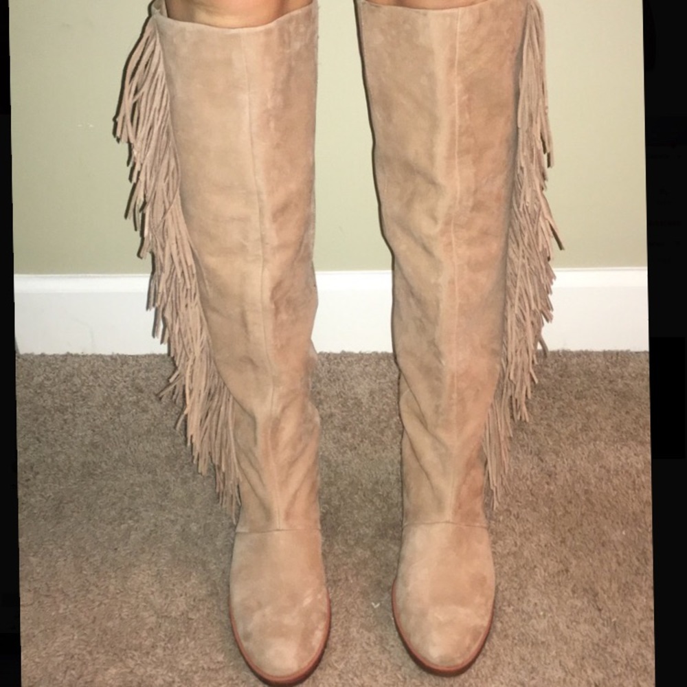 Sam Edelman fringe riding boots