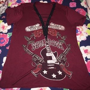 Soul rock cross cross shirt