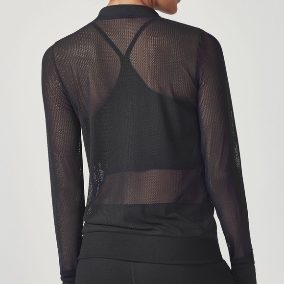 SOLD NWT Fabletics Marcie Bomber Jacket, Black - Picture 2 of 6