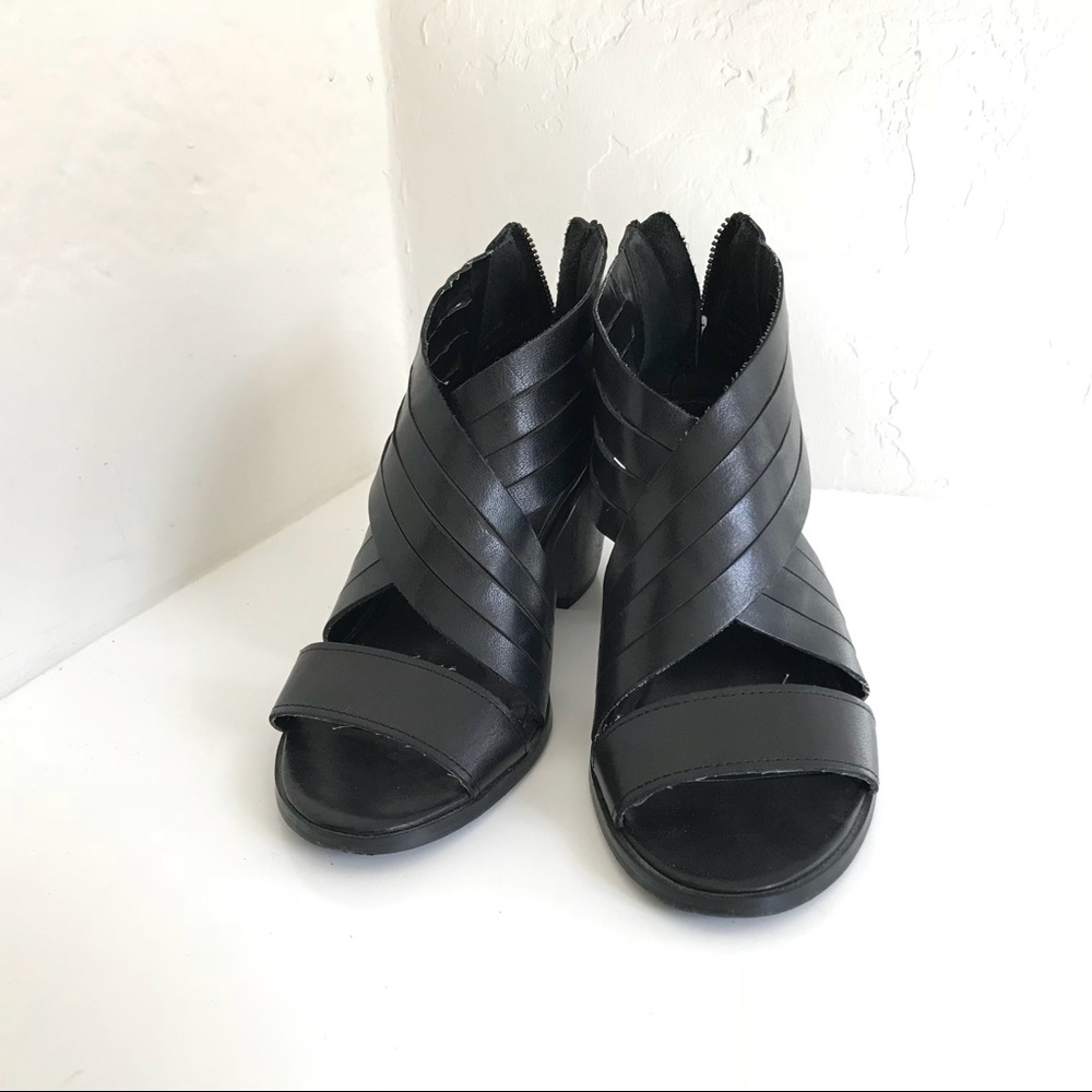 Kelsi Dagger Brooklyn (KDB) crisscross, block heel