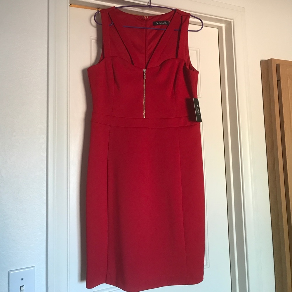 Red party dress