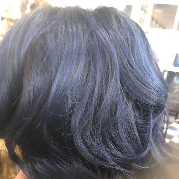 Blue Wig long wig Romance Curl Lacefront main image 7