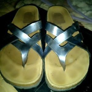 Silver/Gunmetal Betula Vinja Style Sandals.