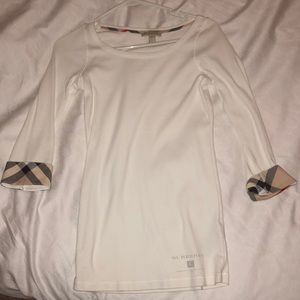 Burberry quarter length sleeve shirt
