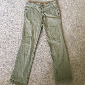 Green pilcro pants