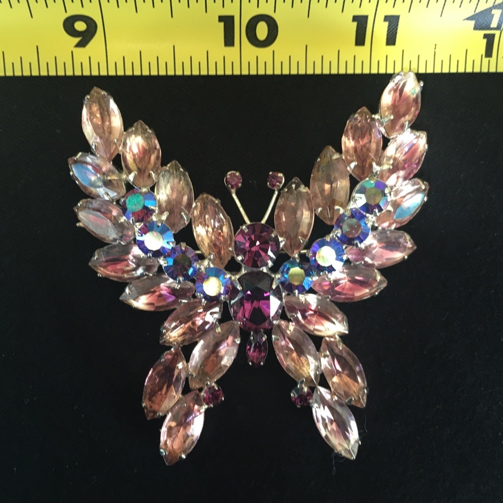 Vintage Eisenberg Ice Butterfly Brooch
