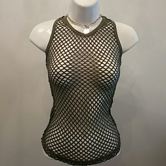 NWOT bebeFishnet Top