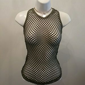 NWOT bebe  Fishnet Top