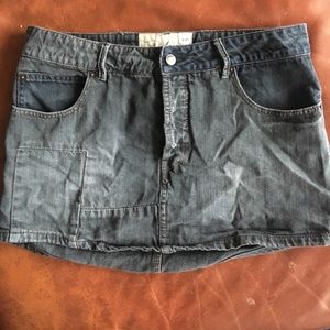 Free People jean denim skirt