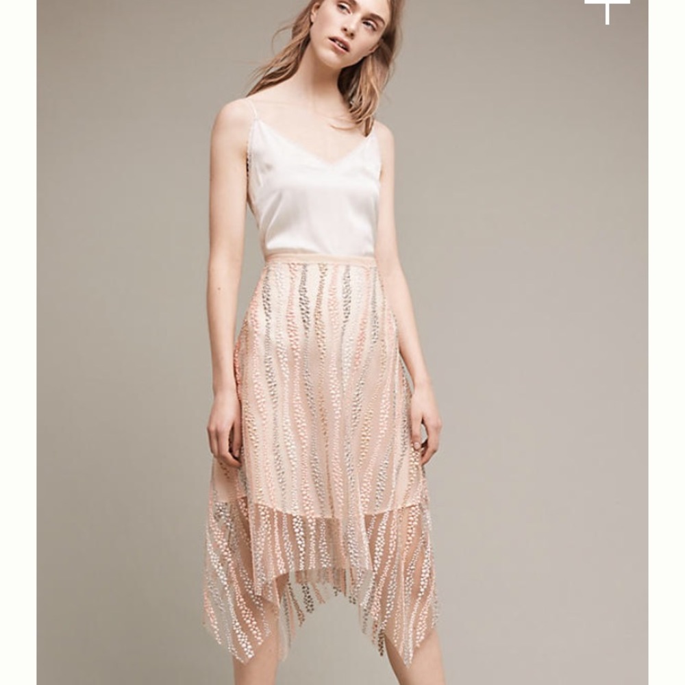 💗 Midi Skirt with Tulle Overlay