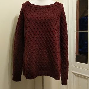 Womens Maroon Old Navy Knit Sweater sz XL