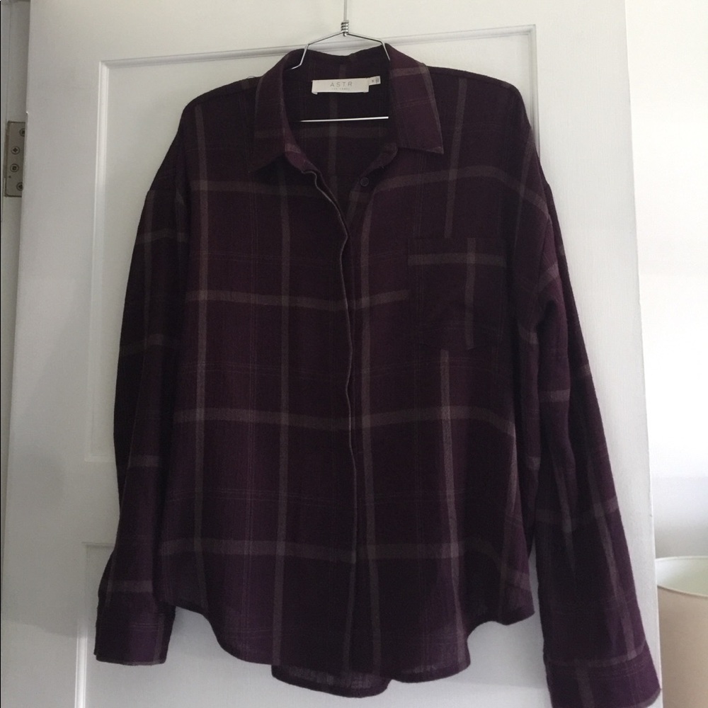 Astro plaid top