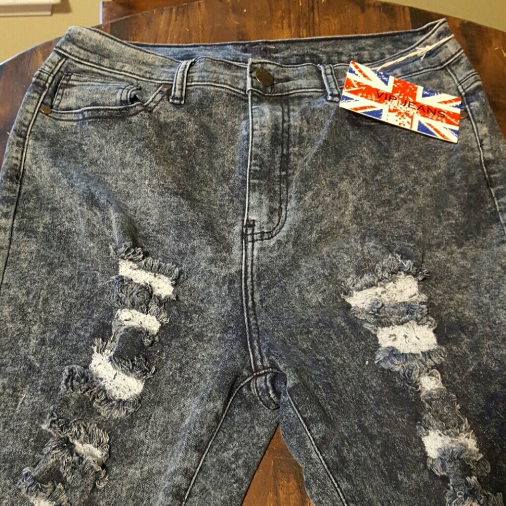 Women's distressed VIP jeans