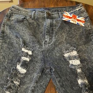 Women's distressed VIP jeans