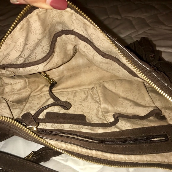 MICHAEL KORS Suede brown purse - Picture 4 of 6