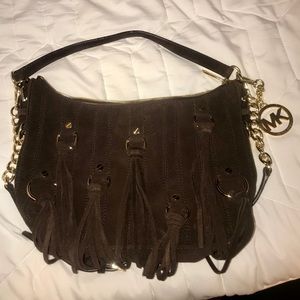 MICHAEL KORS Suede brown purse