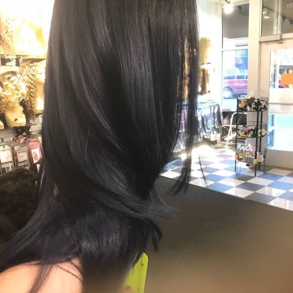 Blue ombré Swisslace wig soft silky