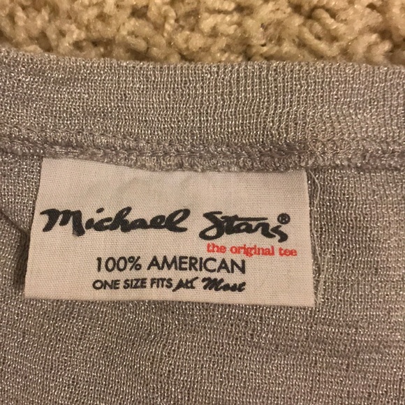 Michael stars Grey shimmery T shirt - Picture 3 of 3