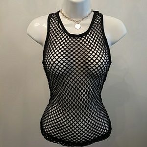 NWOT bebe Fishnet Top