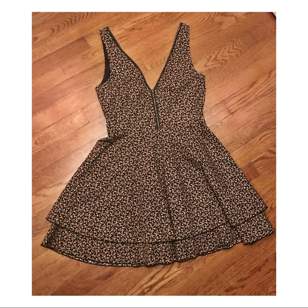 BEBE fit and flare floral dress size SMALL