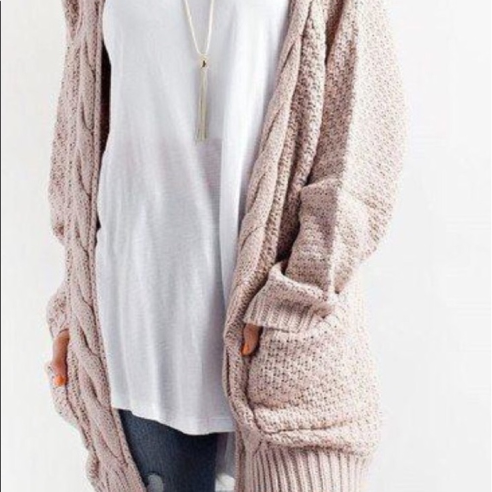 Cable Knit Pocket Cardigan Sweater - Picture 3 of 3