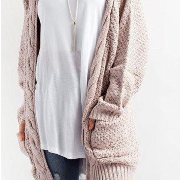 Cable Knit Pocket Cardigan Sweater - Picture 3 of 3