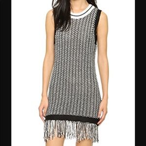 Fringe sweater dress