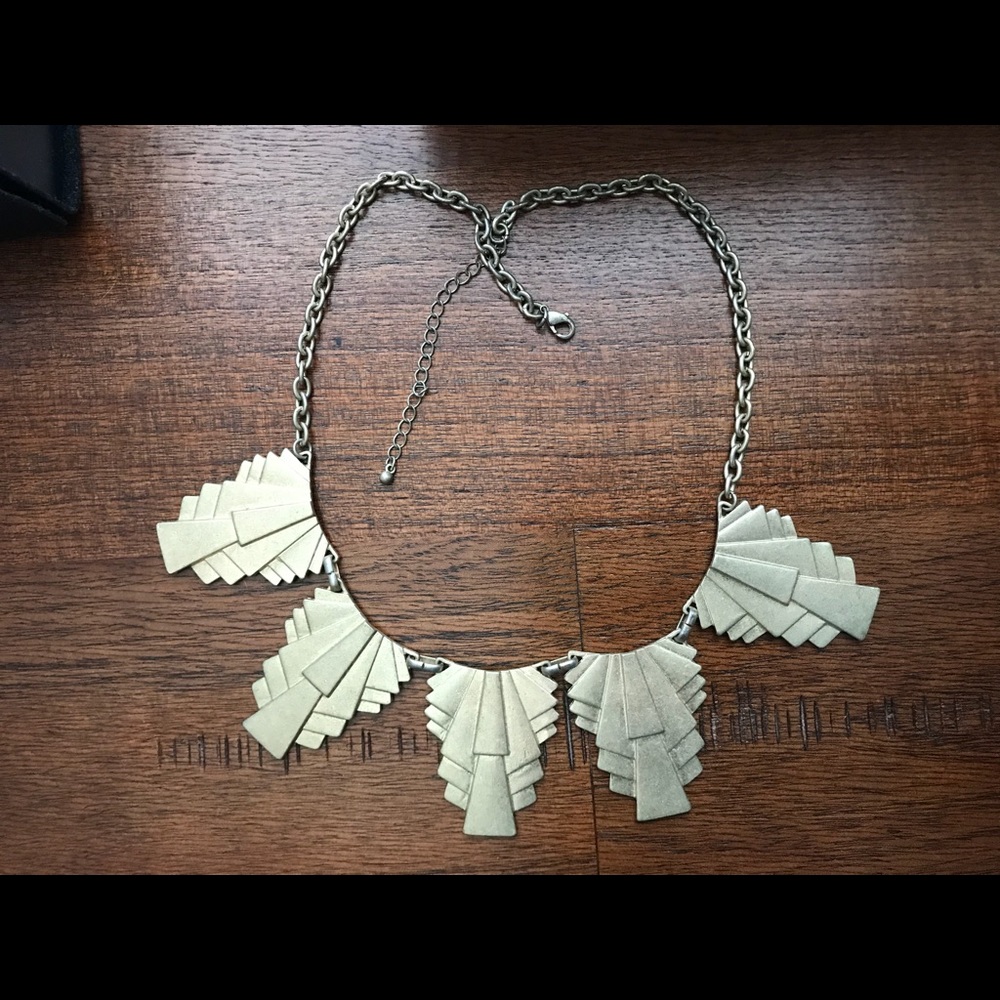 Gold Chain Geometric Statement Necklace