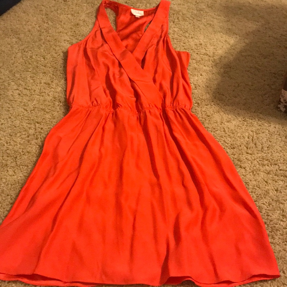 Parker orange silk dress