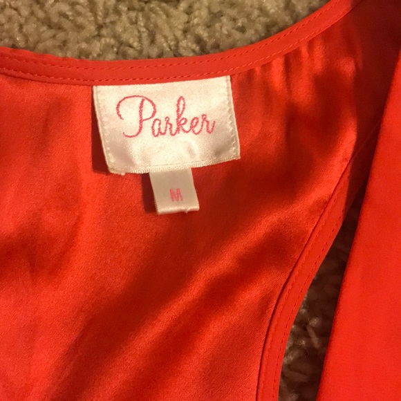 Parker orange silk dress - Picture 2 of 3