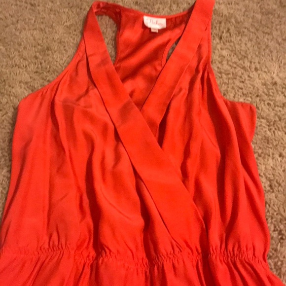 Parker orange silk dress - Picture 3 of 3