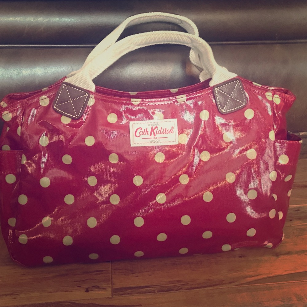 Cath Kidston polka dot red purse. From England