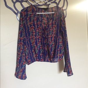 Derek Heart sheer hippie blouse