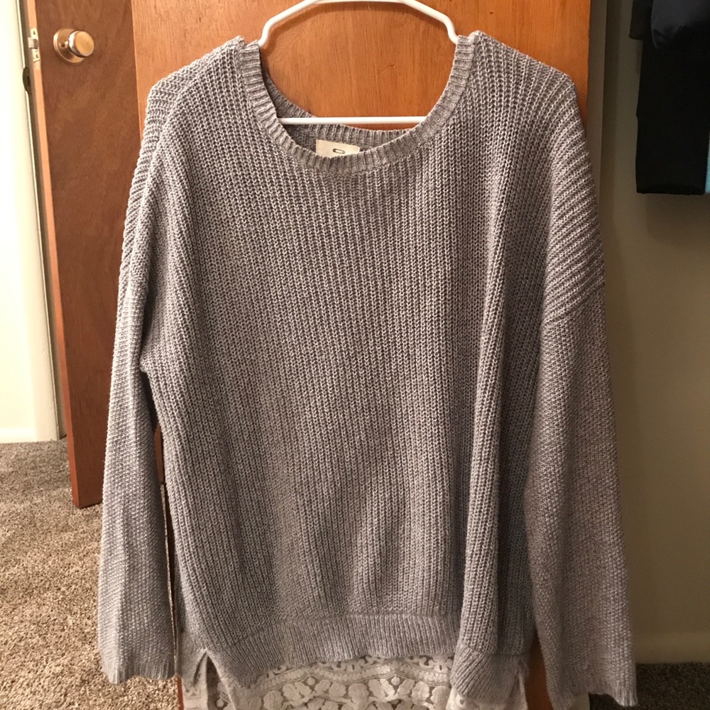 URBAN OUTFITTERS LACE TRIM SWEATER