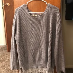 URBAN OUTFITTERS LACE TRIM SWEATER