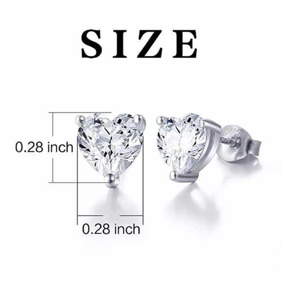 ❤️4 for $20 SWAROVSKI element Heart Stud Earrings - Picture 2 of 4