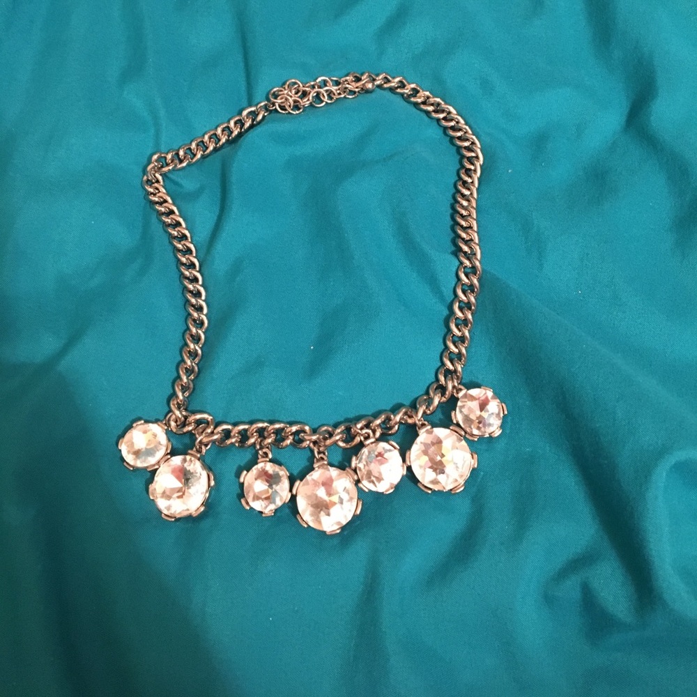 Silver gem necklace