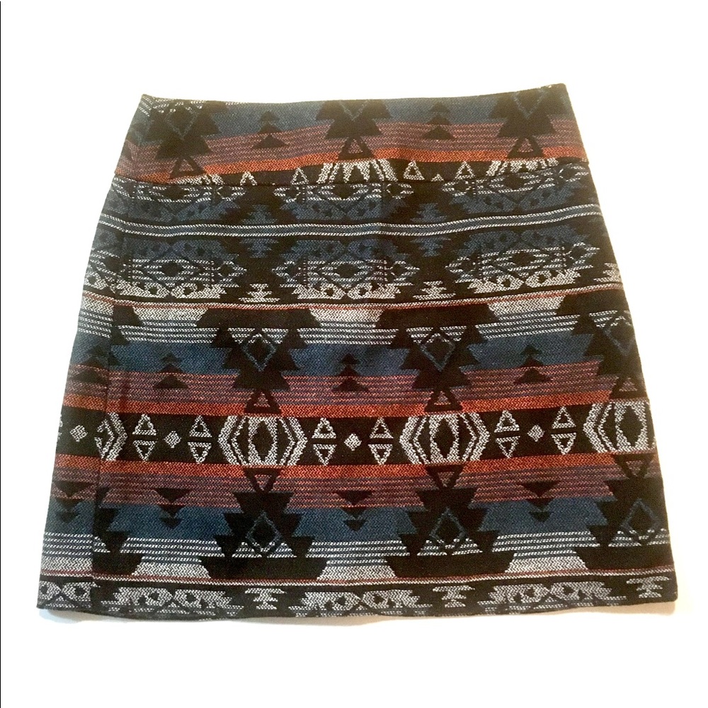 Dalia Collection Tribal Print Skirt
