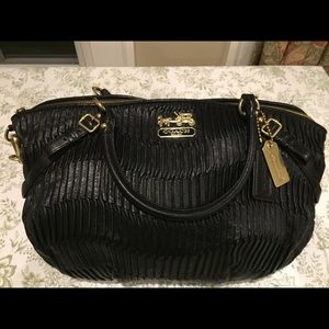 Coach Large Riches Black Leather Bag