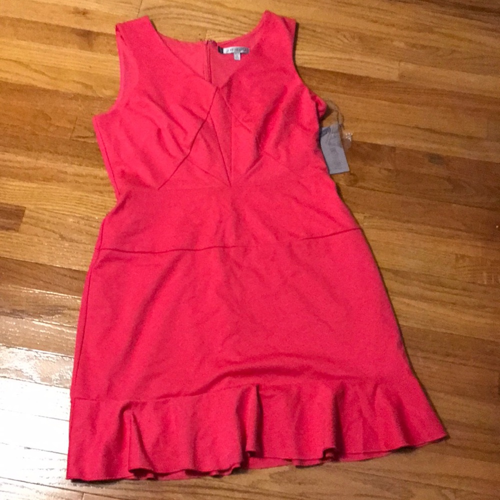 Adorable hot pink  Jennifer Lopez fitted dress