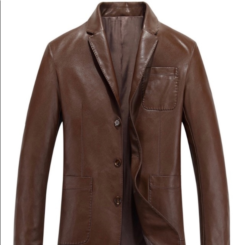 Men's leather blazer