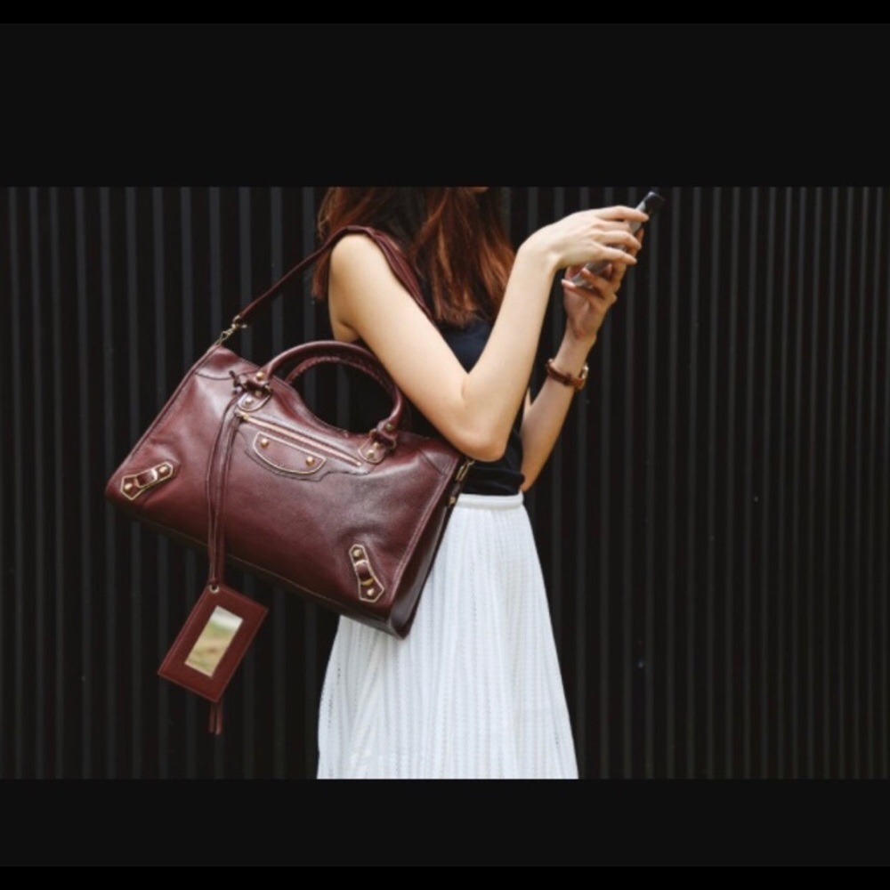 Authentic BALENCIAGA ... maroon or deep red