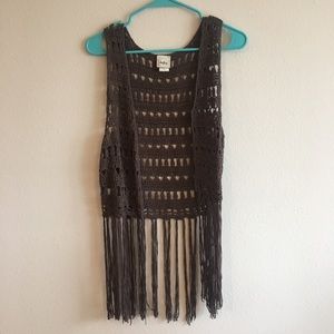 Brown Fringe Vest