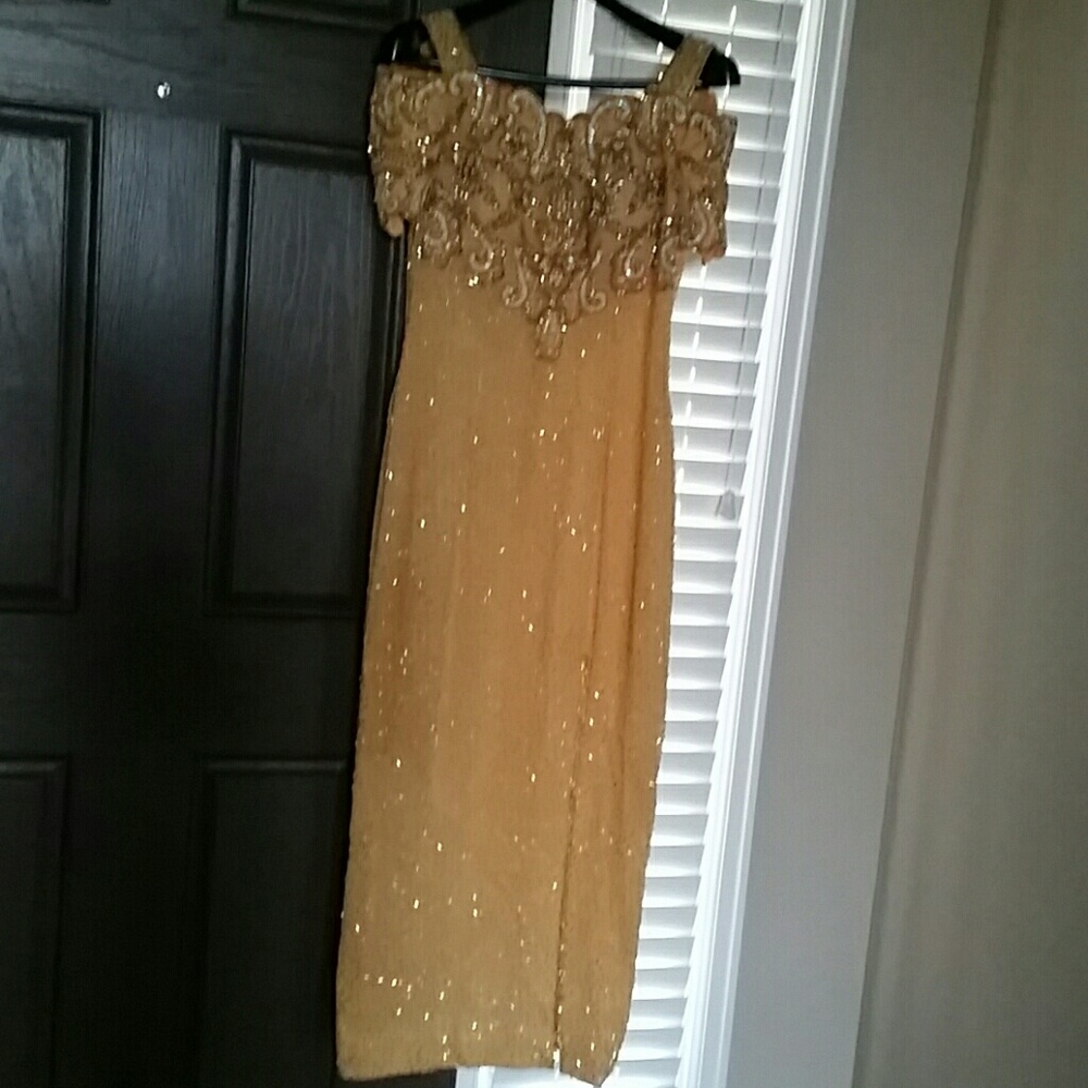 Lined sequin gown