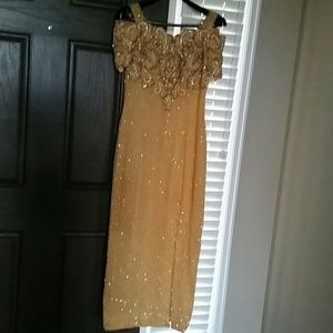 Lined sequin gown